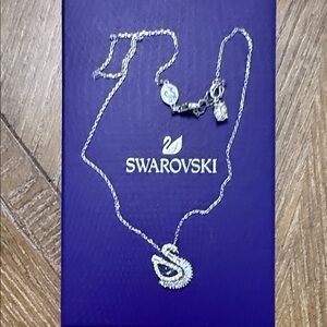 Swarovski Silver Necklace with Crystal Swan Pendant
